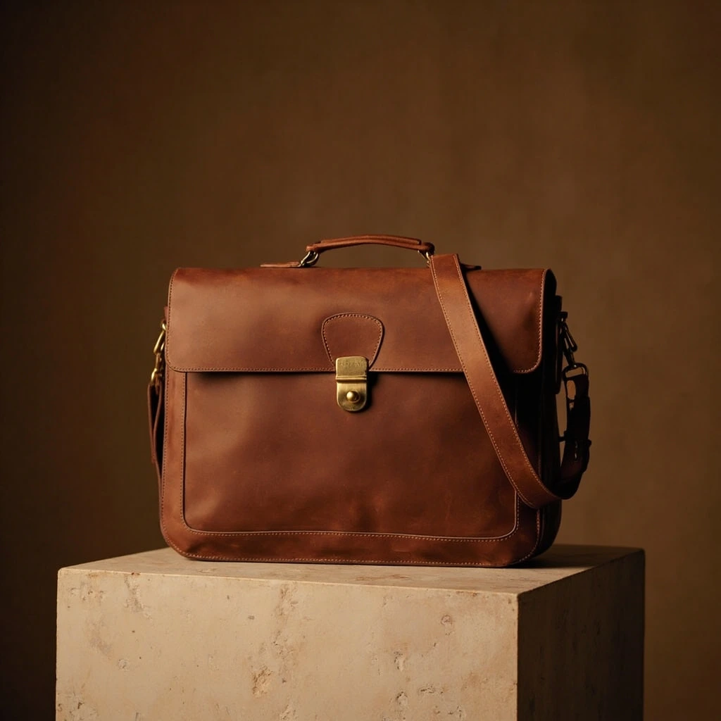 Modello 08 — the doctor's bag in chestnut.